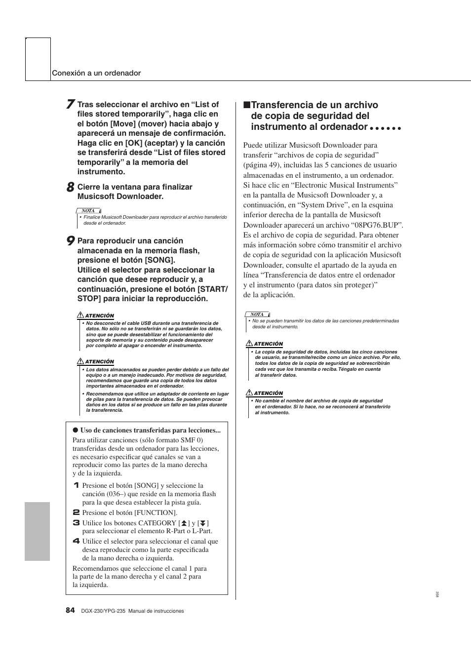 Yamaha DGX-230 User Manual | Page 84 / 128