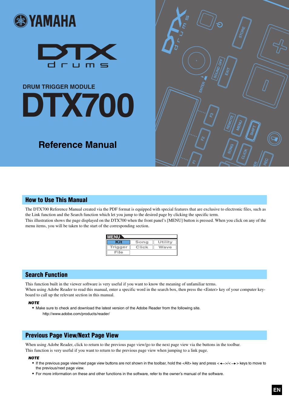 Yamaha DTX700 User Manual | 69 pages