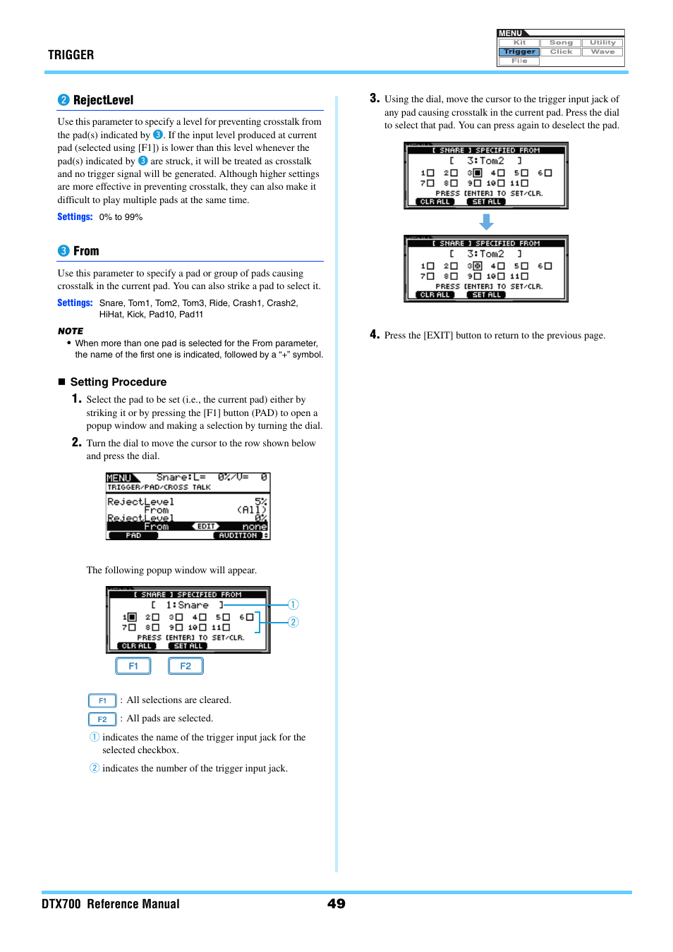 Yamaha DTX700 User Manual | Page 49 / 69