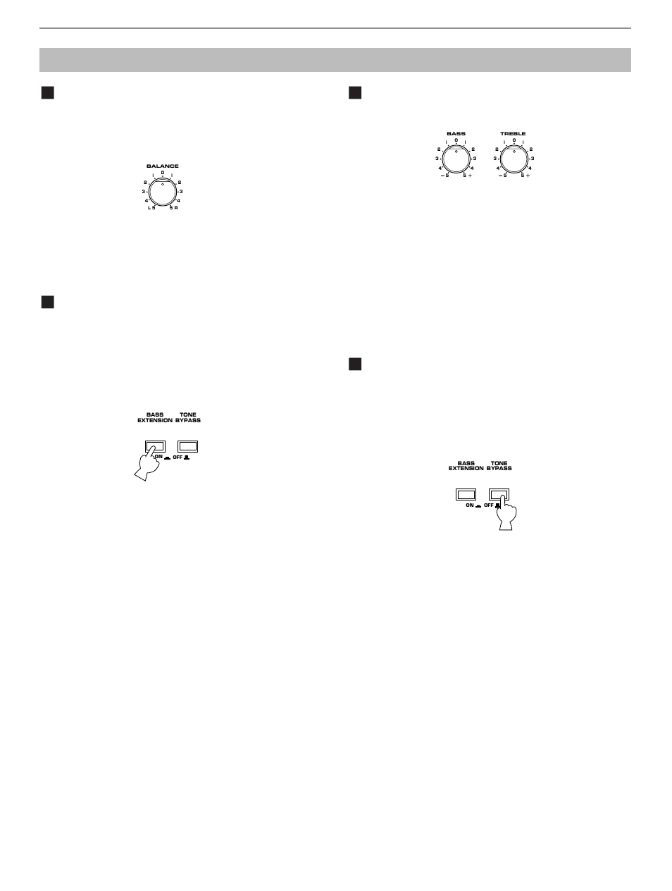Sound control, Adjusting the balance control, Using the bass extension button | Adjusting the bass and treble controls, Using the tone bypass button | Yamaha HTR-5170 User Manual | Page 40 / 90