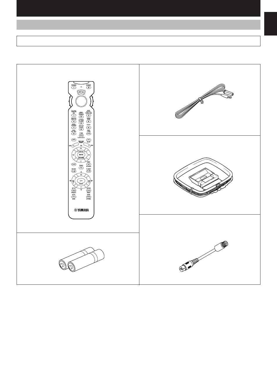 Getting started, Unpacking, English | Yamaha HTR-5170 User Manual | Page 9 / 90