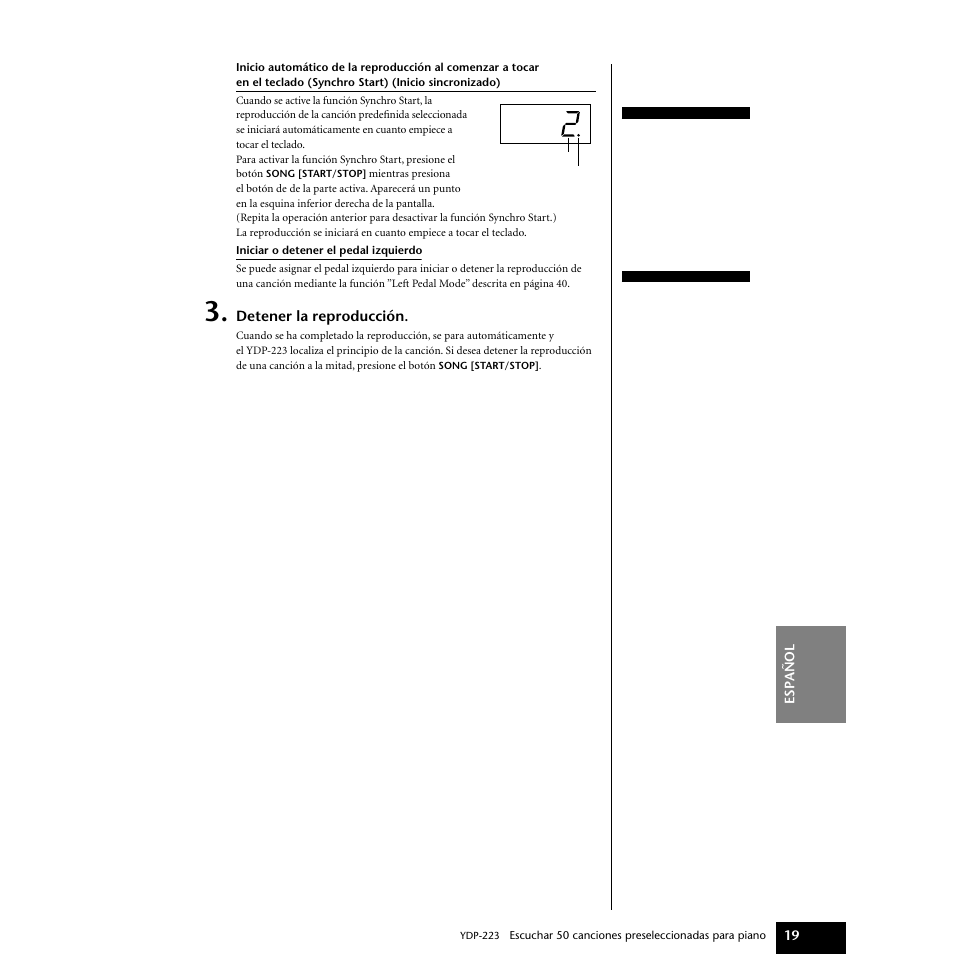 Yamaha Digital piano YDP-223 User Manual | Page 19 / 72