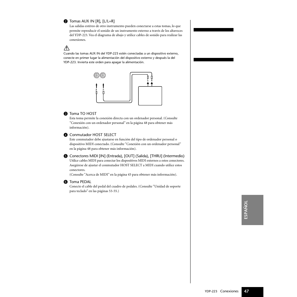 Yamaha Digital piano YDP-223 User Manual | Page 47 / 72
