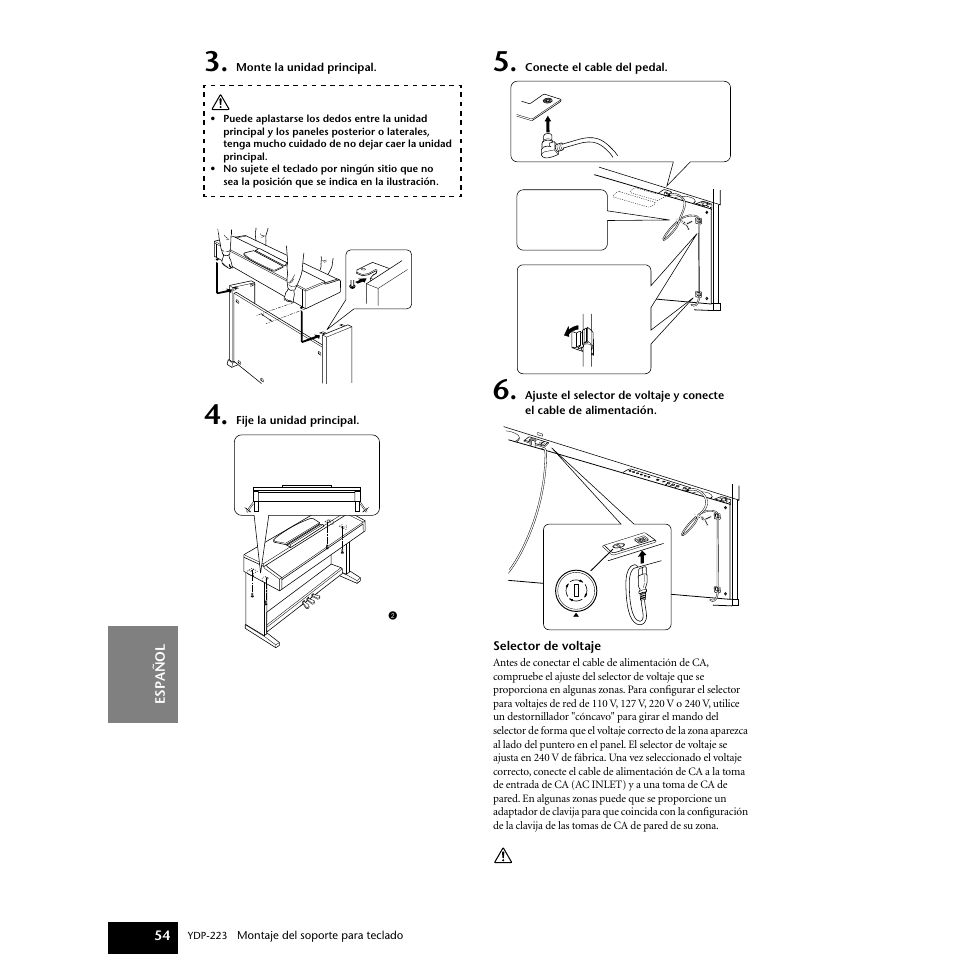 Yamaha Digital piano YDP-223 User Manual | Page 54 / 72