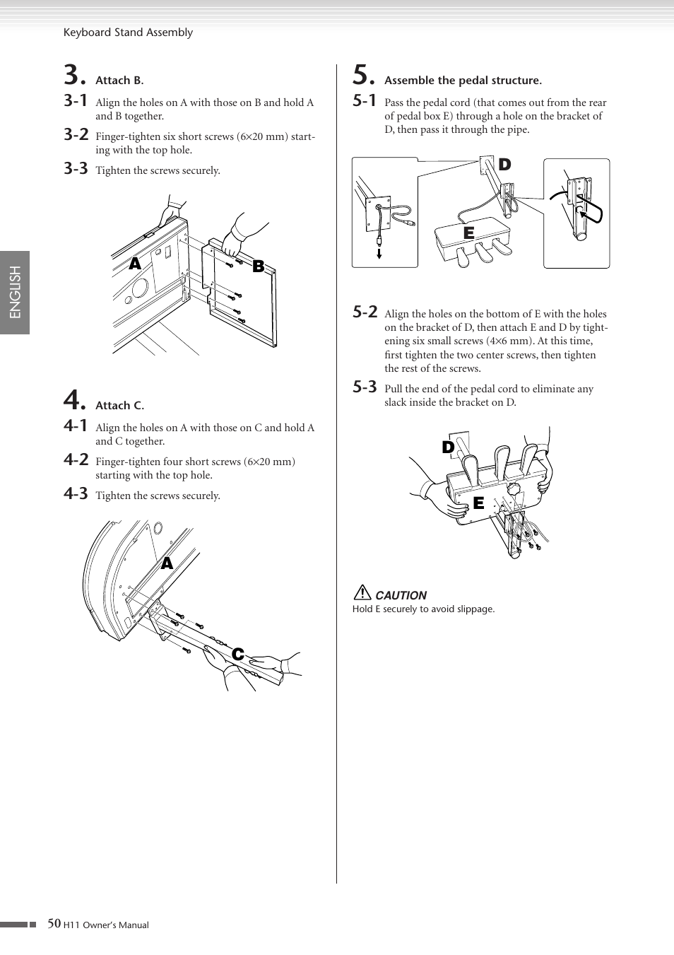 Yamaha H11 User Manual | Page 50 / 66