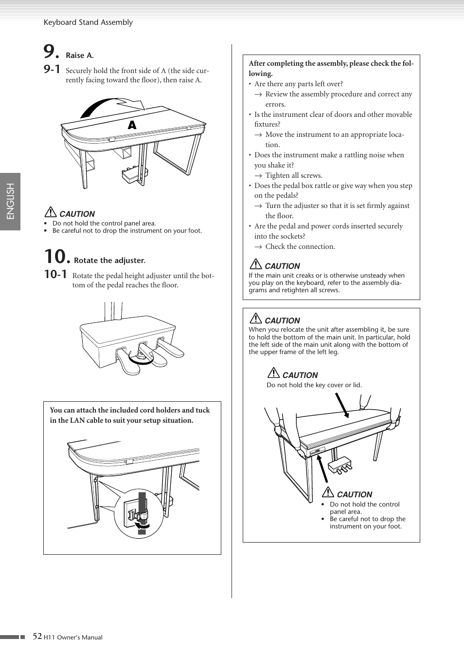 Yamaha H11 User Manual | Page 52 / 66