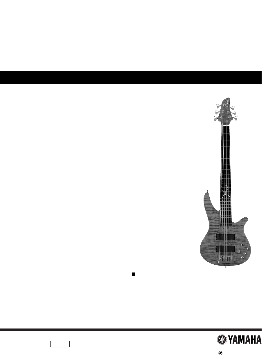 Yamaha Electric Bass RBX 6JM User Manual | 8 pages