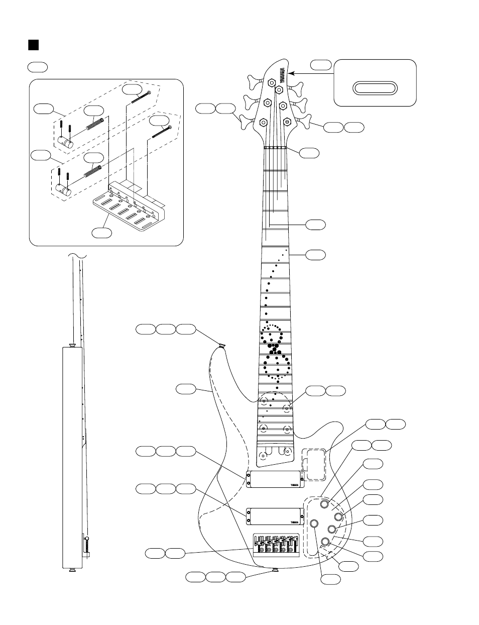 Overall assembly | Yamaha Electric Bass RBX 6JM User Manual | Page 2 / 8