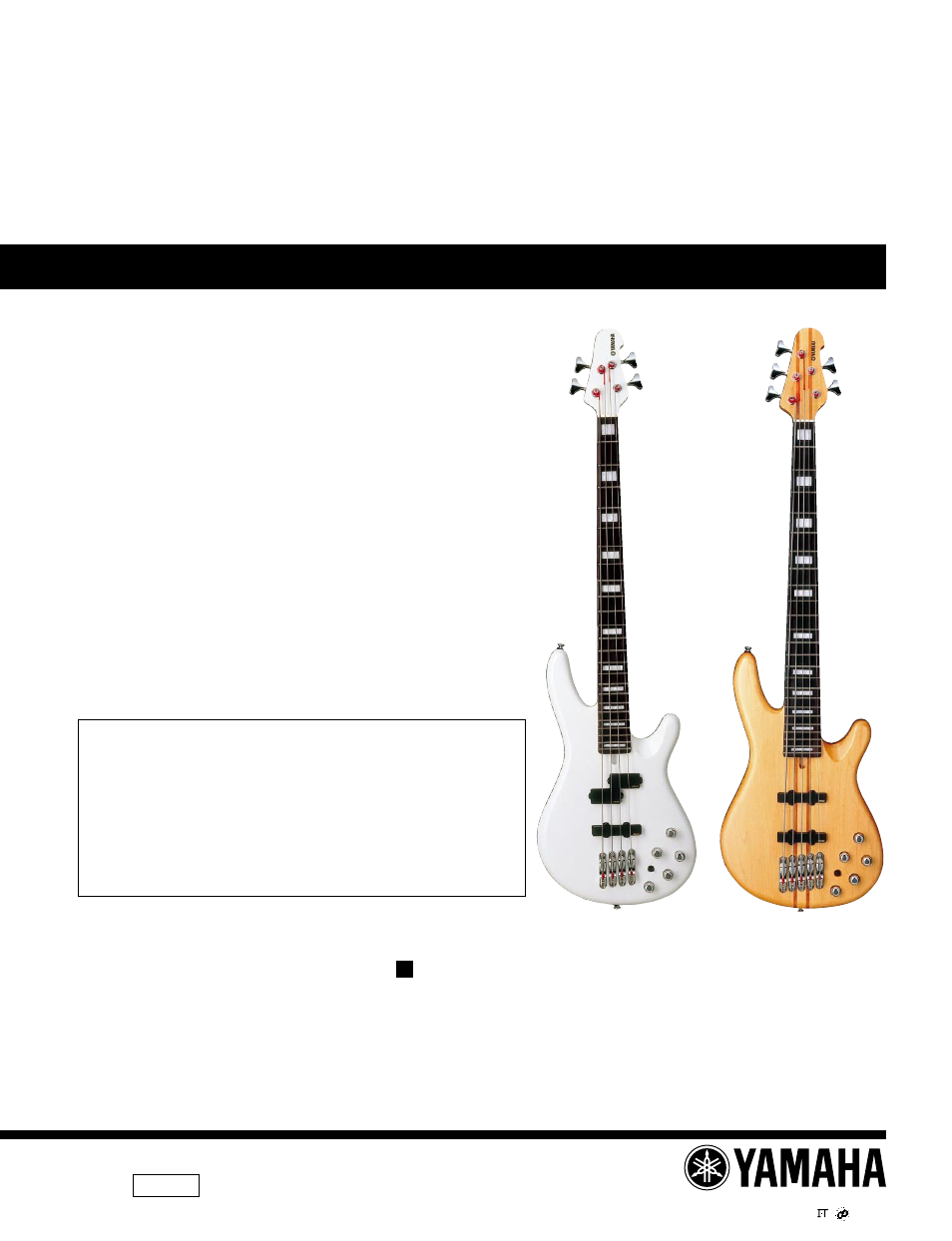 Yamaha Electric Bass BB2004 User Manual | 11 pages