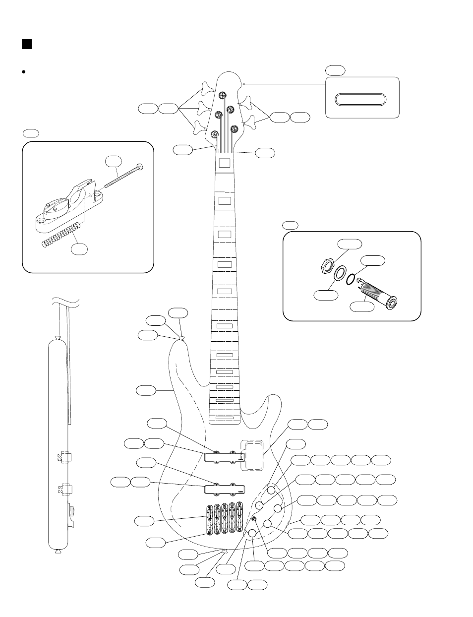 Overall assembly bb2005, 総組立bb2005, Overall assembly | Yamaha Electric Bass BB2004 User Manual | Page 4 / 11