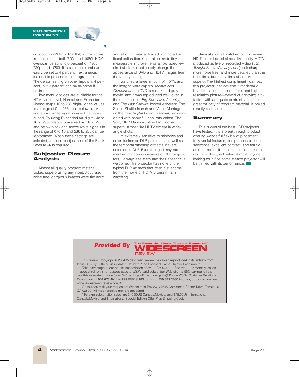 Provided by | Yamaha LPX-510 User Manual | Page 4 / 4