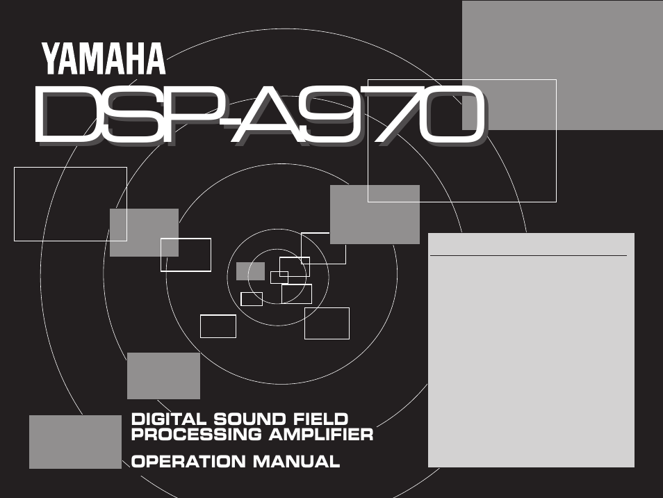 Yamaha DSP-A970 User Manual | 48 pages