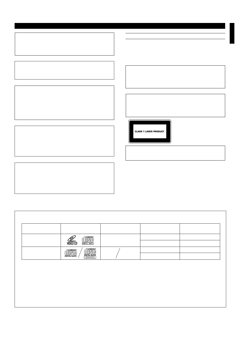 E-3 english, Precautions: read this before operating your unit | Yamaha EM-203VCD User Manual | Page 11 / 58