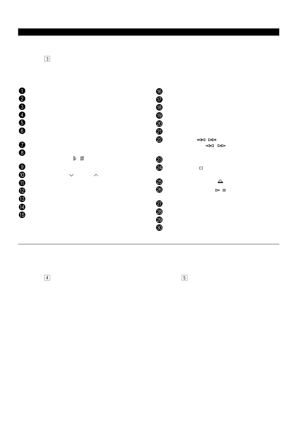 Remote control transmitter, Proper use of the remote control transmitter, Names of control buttons | Yamaha EM-203VCD User Manual | Page 14 / 58