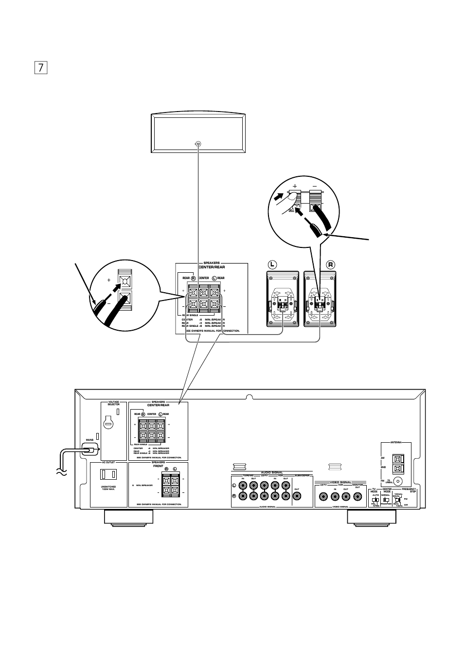 N x - c 7 0 n x - e 7 0, White line linea blanca | Yamaha EM-203VCD User Manual | Page 7 / 58