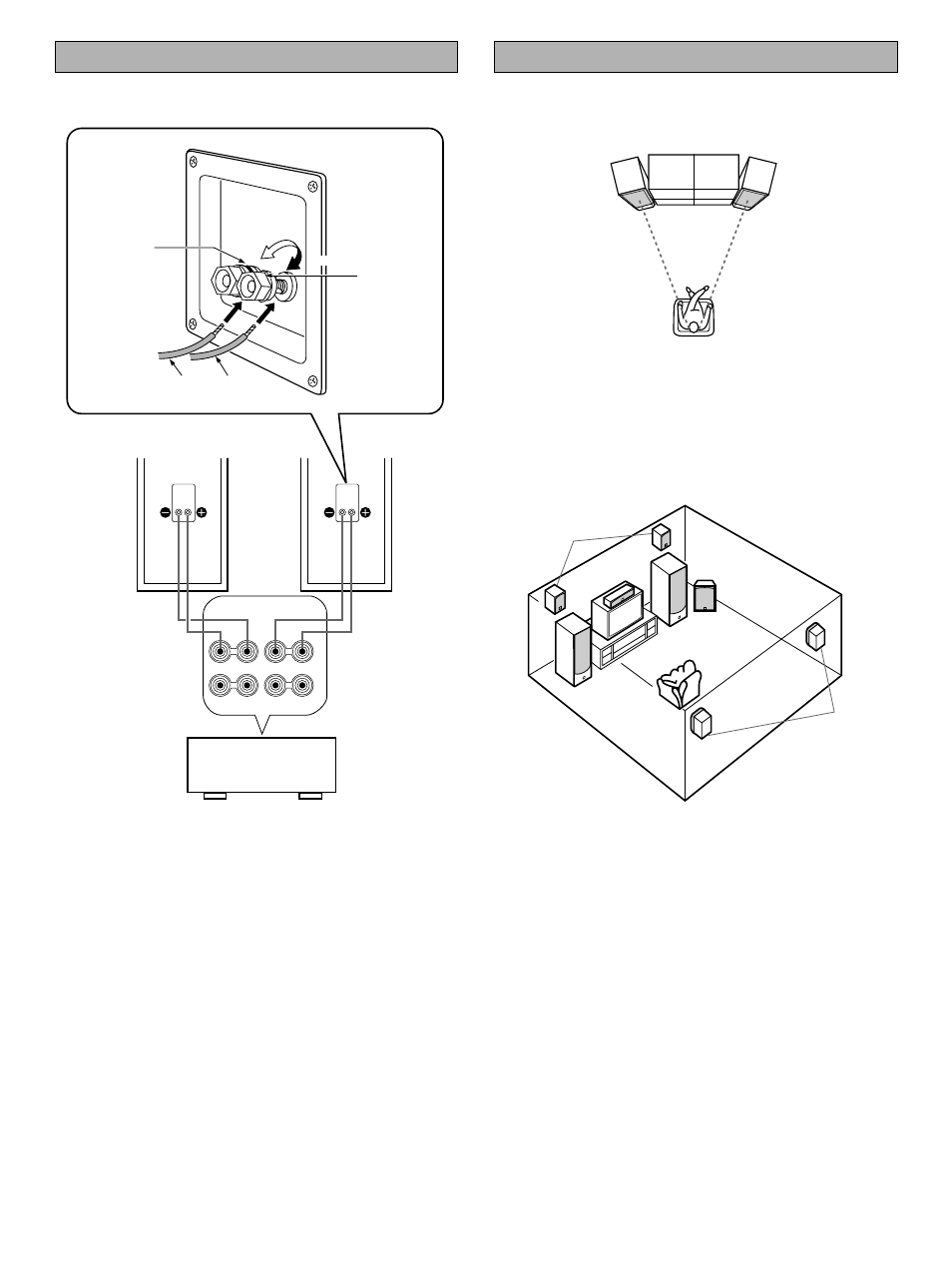 Connections to your amplifier, Placing the speakers | Yamaha NS-120 User Manual | Page 4 / 14