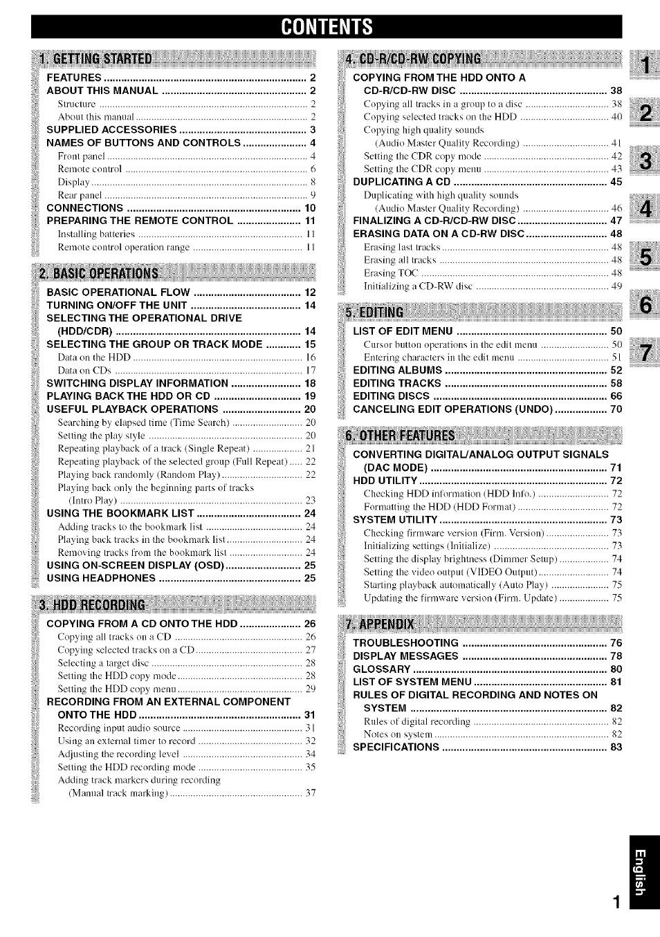 Yamaha CDR-HD1500 User Manual | Page 7 / 90