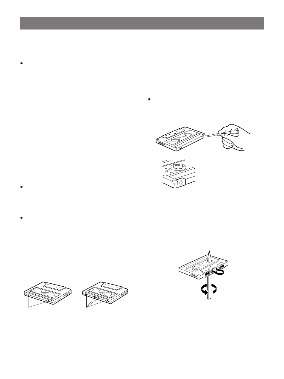 Cassette tapes | Yamaha KX-W492 User Manual | Page 16 / 20