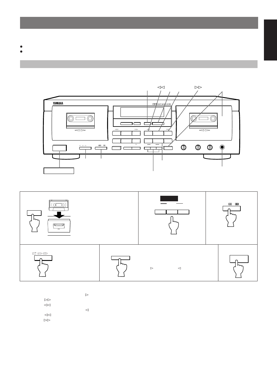 Playback, Basic operation, Playback (common to decks a and b) | Yamaha KX-W492 User Manual | Page 5 / 20