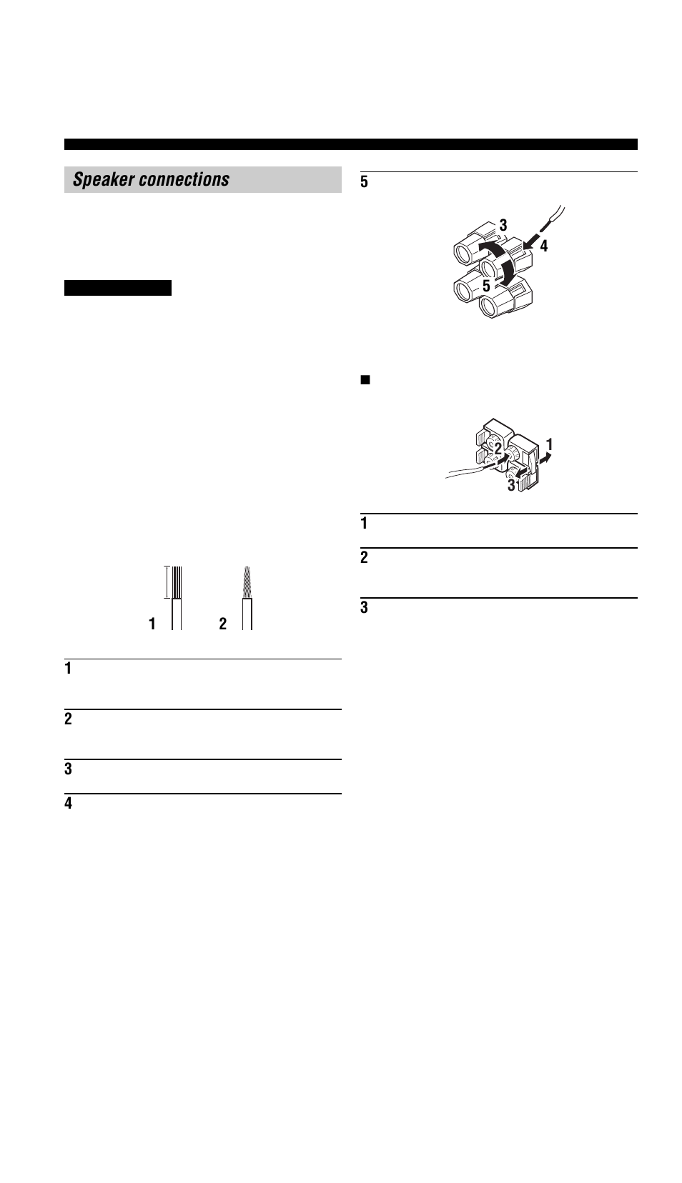 Speaker connections | Yamaha RX-V757 User Manual | Page 14 / 97