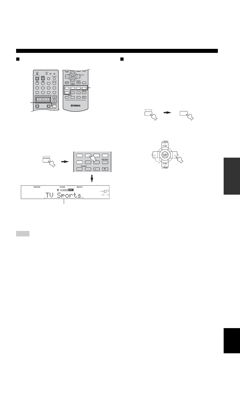 Tv sports | Yamaha RX-V757 User Manual | Page 35 / 97