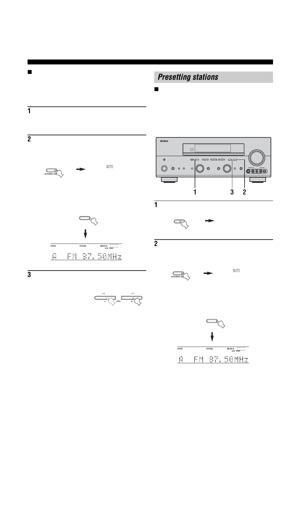 Presetting stations | Yamaha RX-V757 User Manual | Page 42 / 97