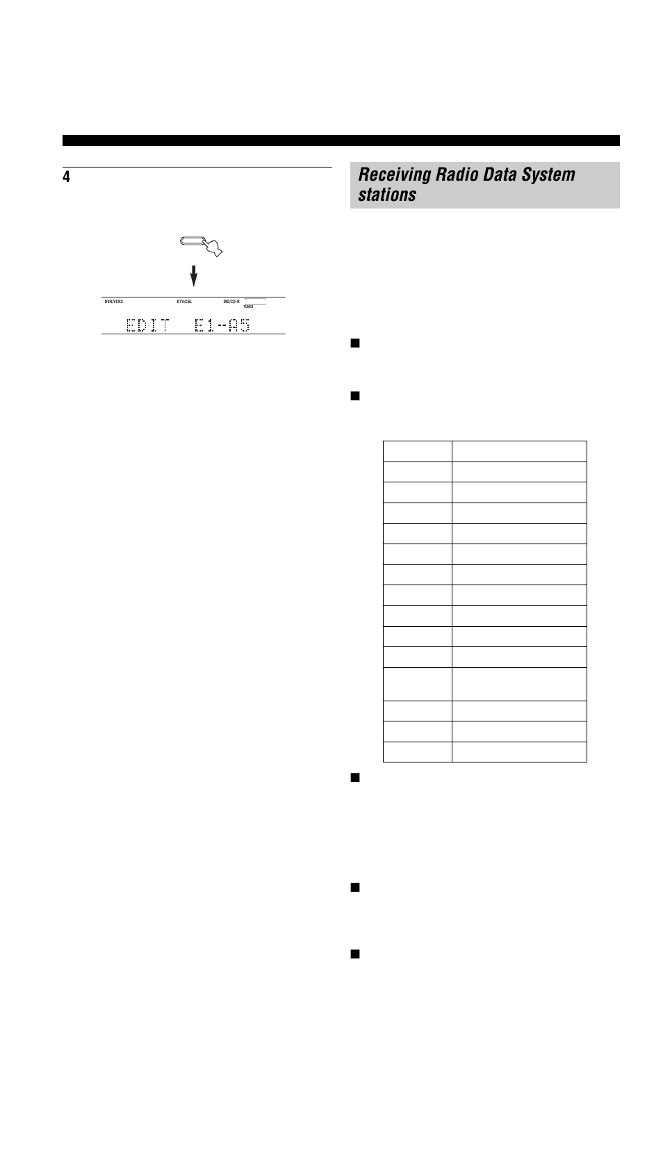 Receiving radio data system stations | Yamaha RX-V757 User Manual | Page 46 / 97