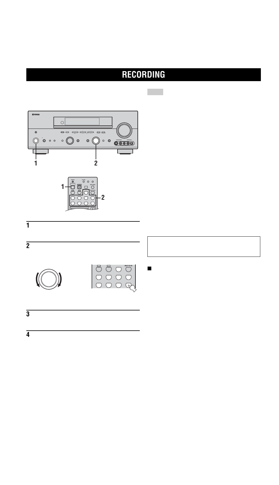 Recording | Yamaha RX-V757 User Manual | Page 50 / 97