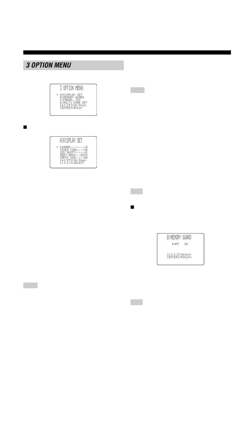 3 option menu, A)display set | Yamaha RX-V757 User Manual | Page 66 / 97