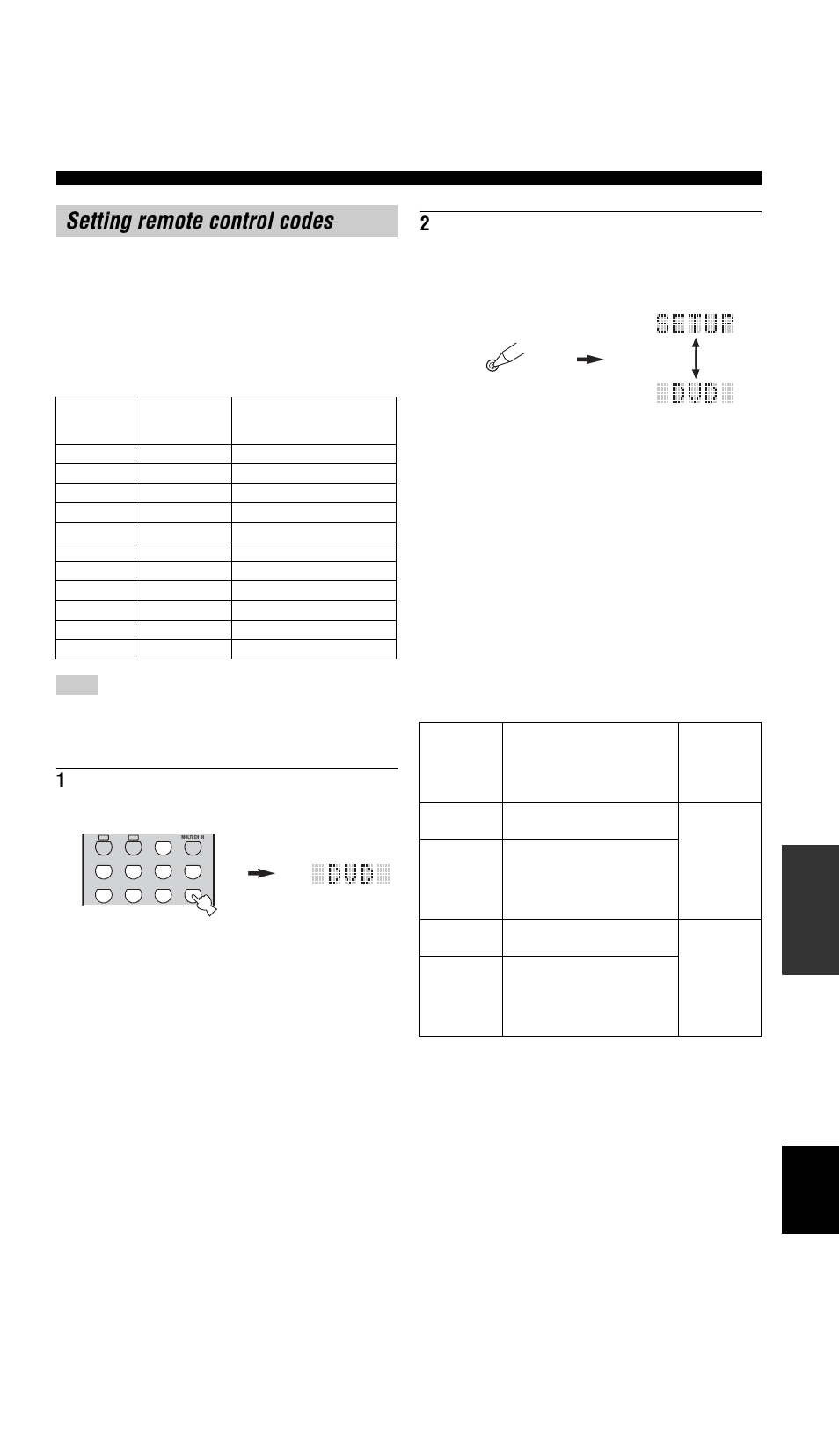 Setting remote control codes | Yamaha RX-V757 User Manual | Page 71 / 97