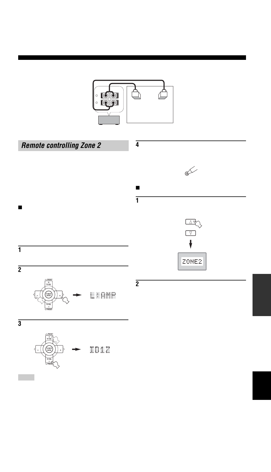 Remote controlling zone 2 | Yamaha RX-V757 User Manual | Page 79 / 97