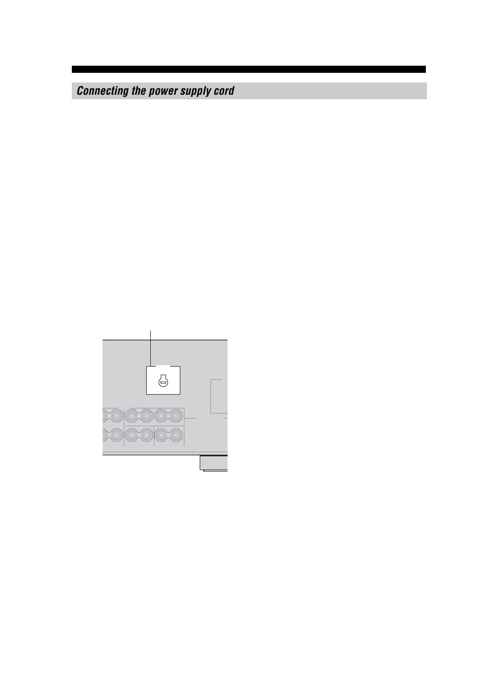 Connecting the power supply cord | Yamaha RX-V557 User Manual | Page 24 / 92