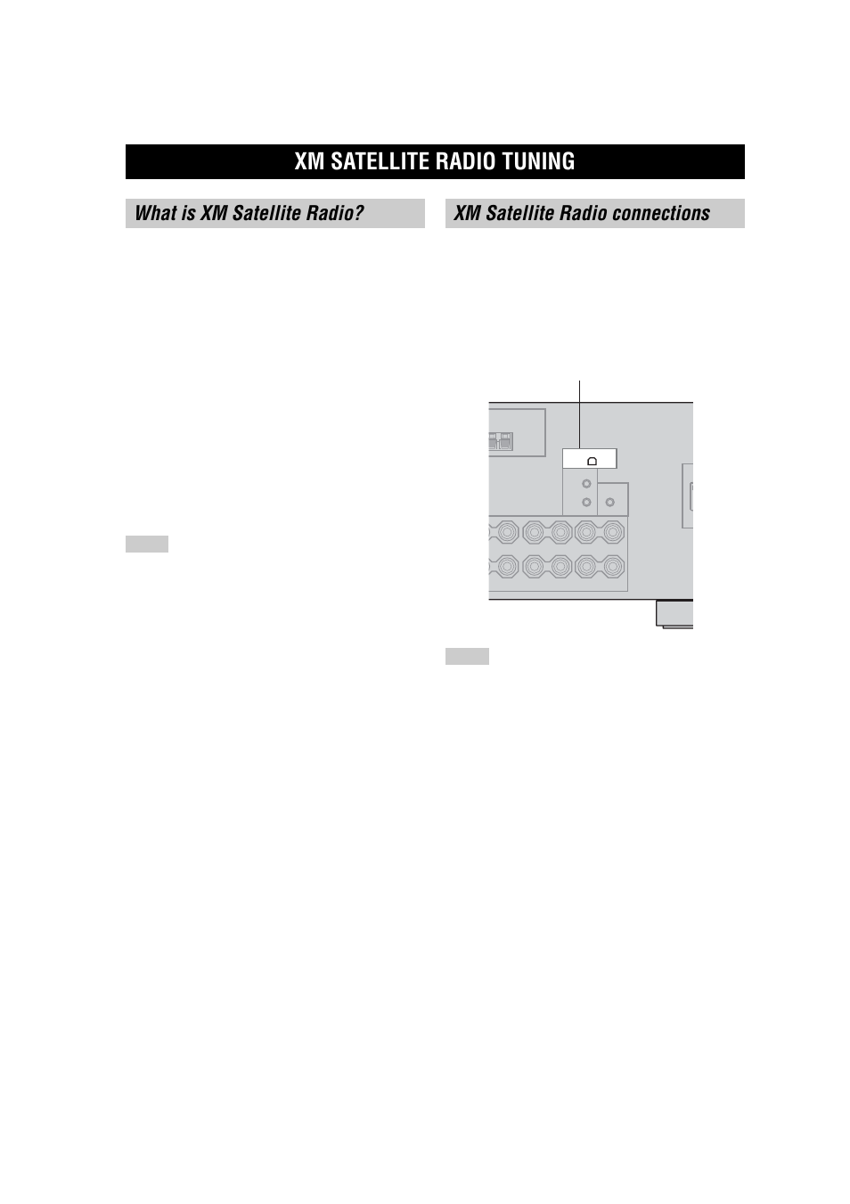 Xm satellite radio tuning, What is xm satellite radio, Xm satellite radio connections | Yamaha RX-V557 User Manual | Page 44 / 92