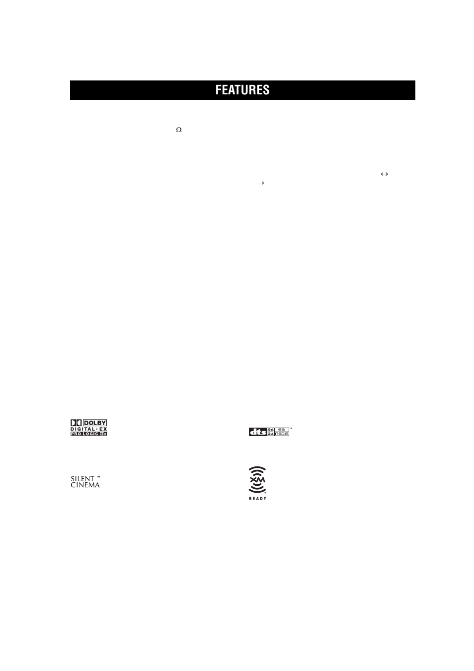 Introduction, Features | Yamaha RX-V557 User Manual | Page 6 / 92
