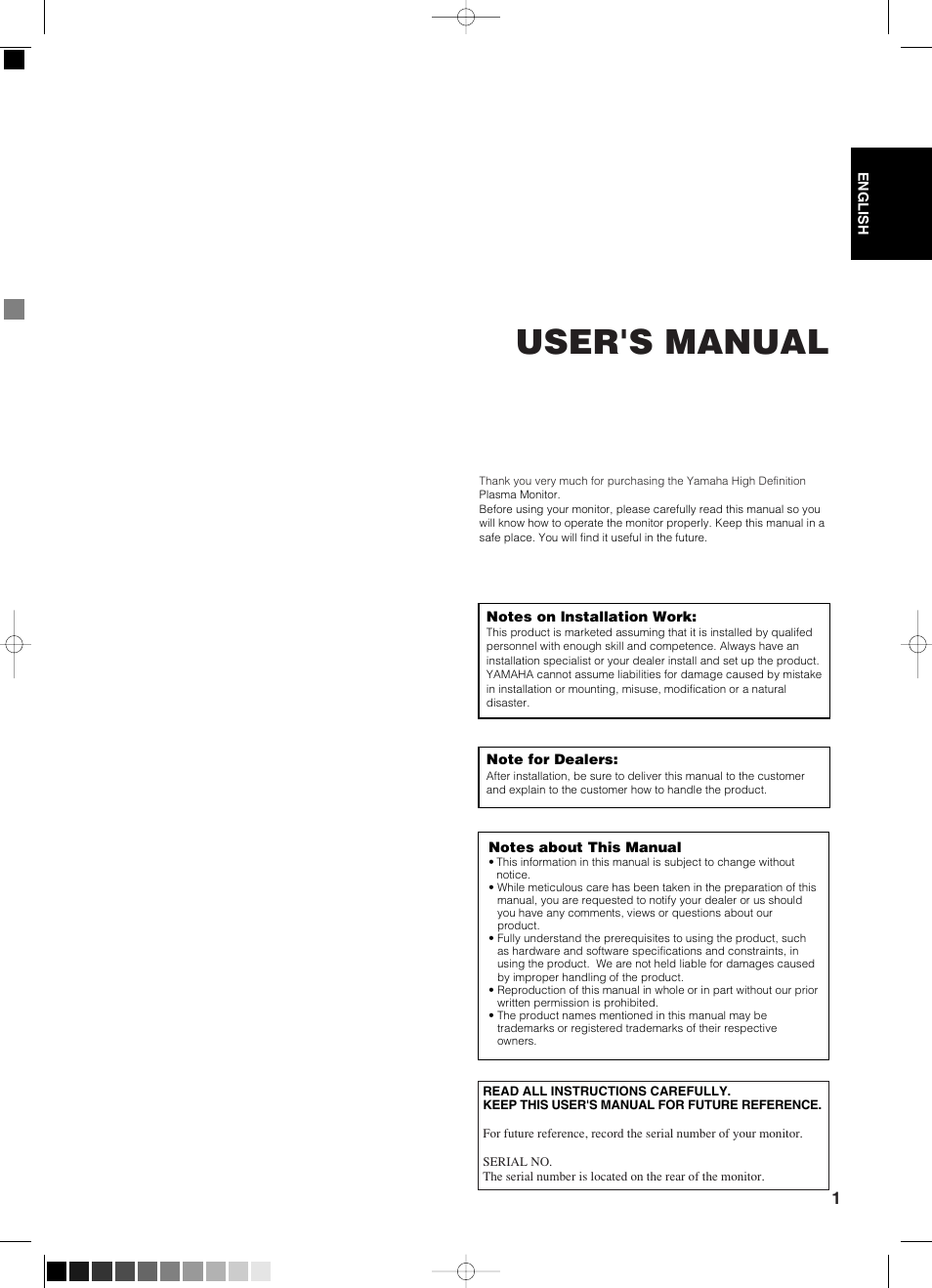 User's manual | Yamaha PDM-4210E User Manual | Page 2 / 58