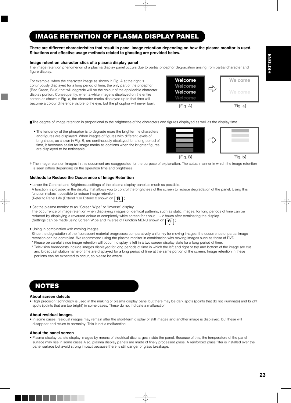 Image retention of plasma display panel | Yamaha PDM-4210E User Manual | Page 24 / 58