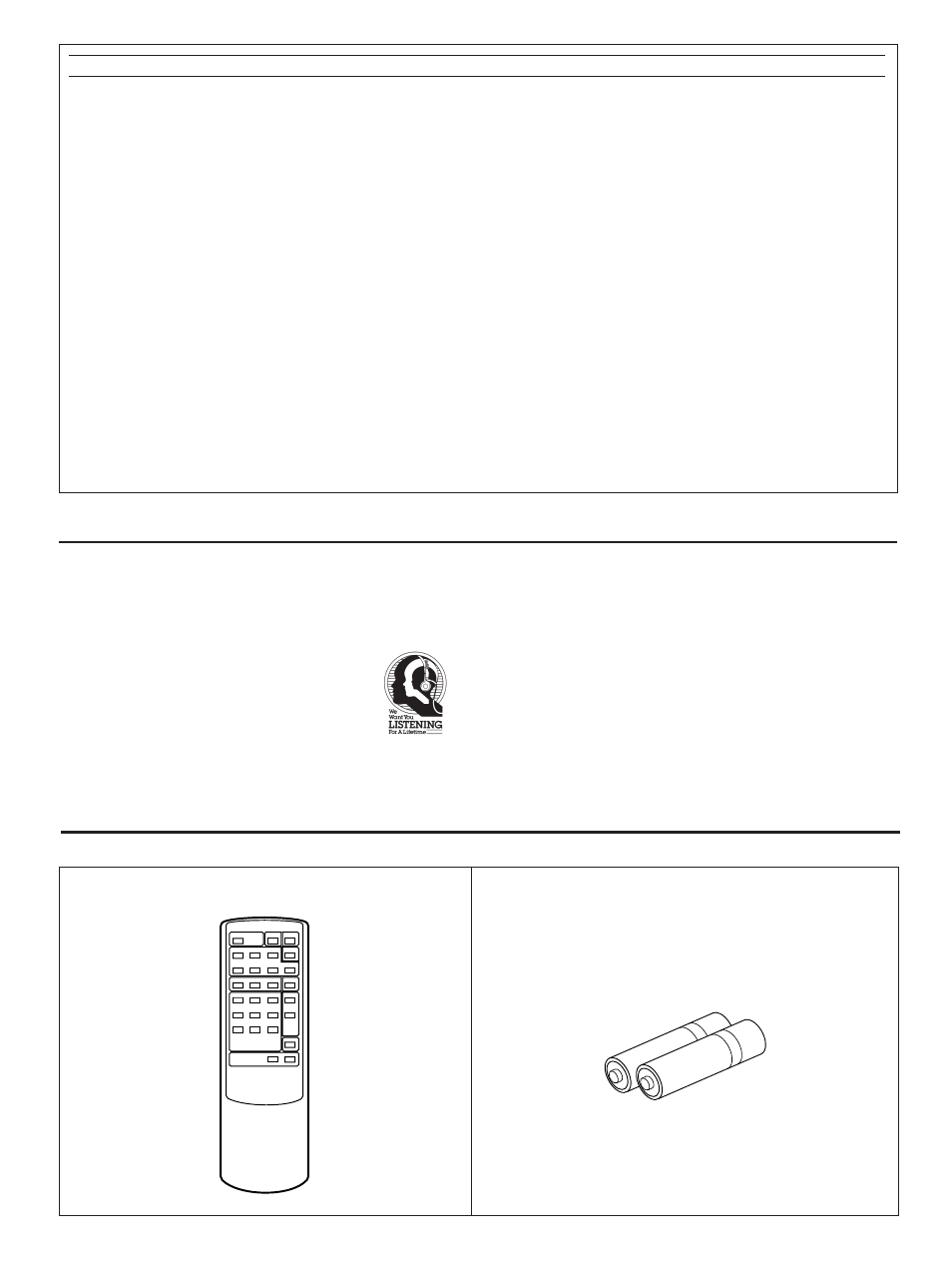 Supplied accessories, We want you listening for a lifetime | Yamaha AX-590 User Manual | Page 3 / 15
