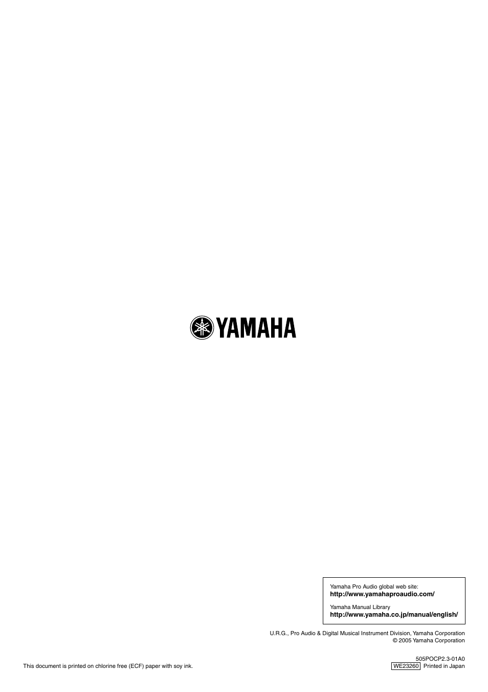 Yamaha AW1600 User Manual | Page 232 / 232