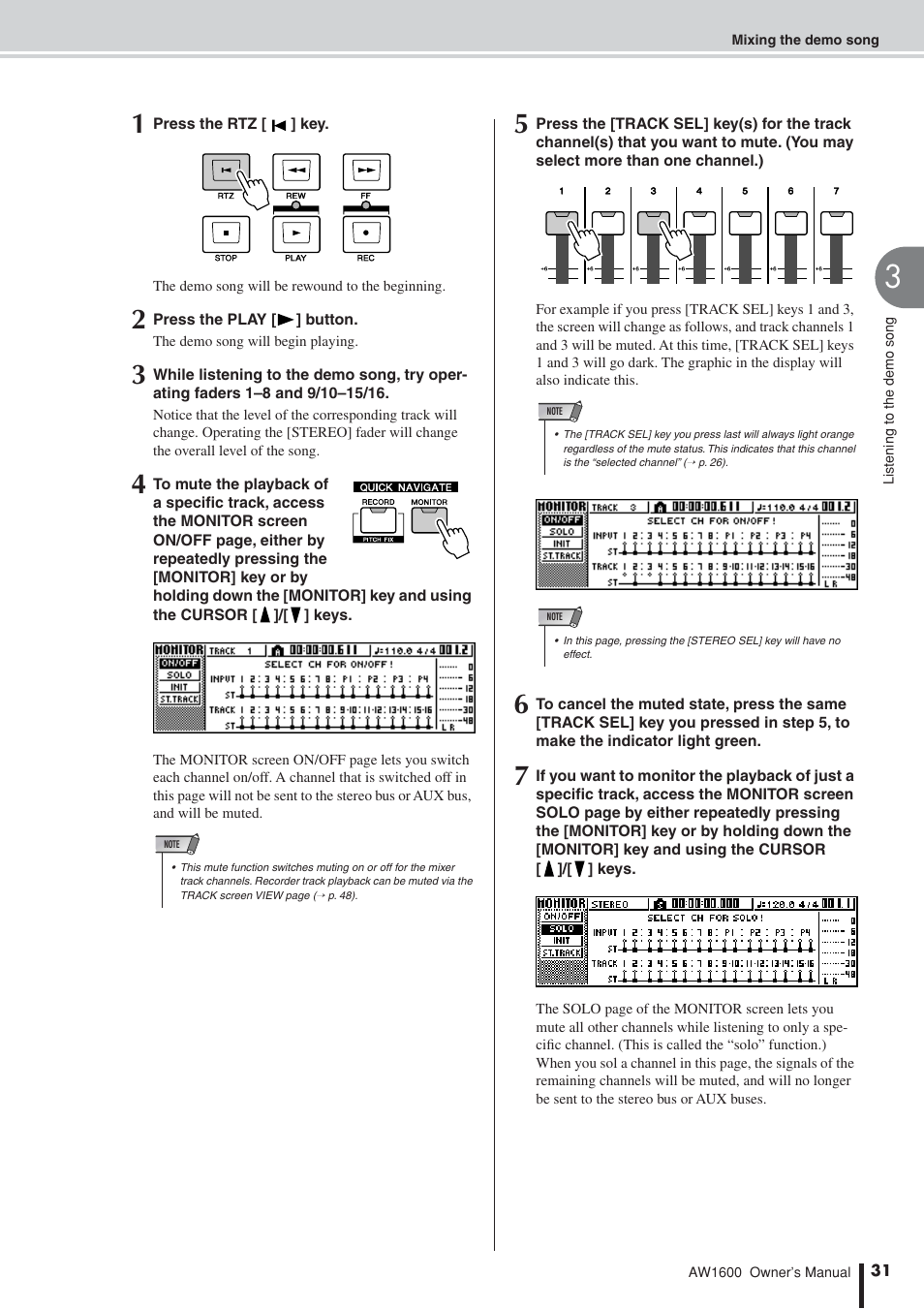 Yamaha AW1600 User Manual | Page 31 / 232