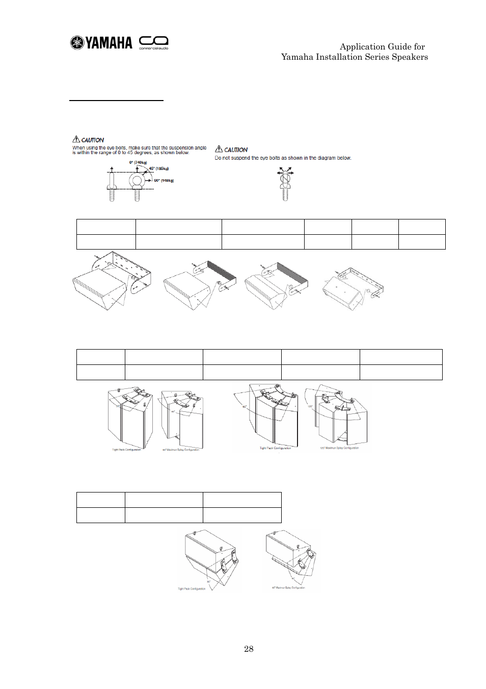 Mounting brackets | Yamaha IF2112 User Manual | Page 28 / 45