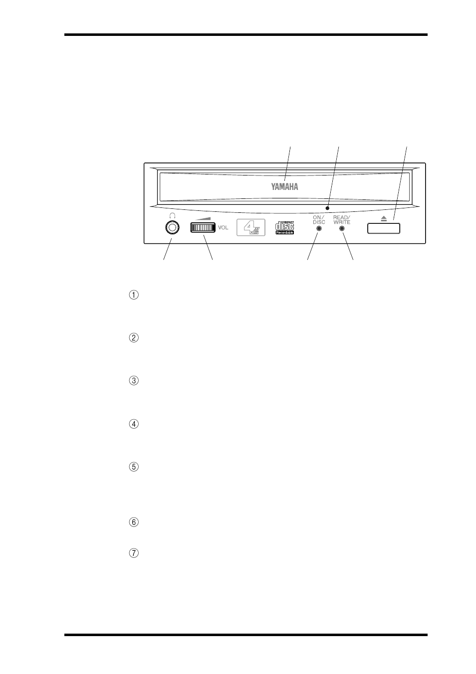 Front panel, Chapter 3 - operation | Yamaha CDR400At User Manual | Page 19 / 26