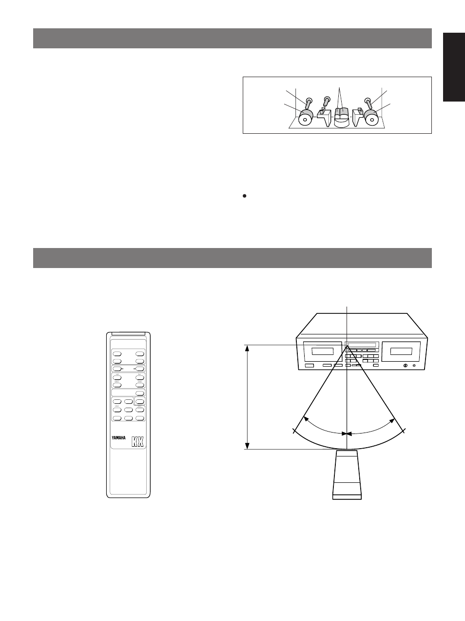 Maintenance, Optional remote control transmitter, Example: kx-w592 deck b | Yamaha K-902 User Manual | Page 15 / 18