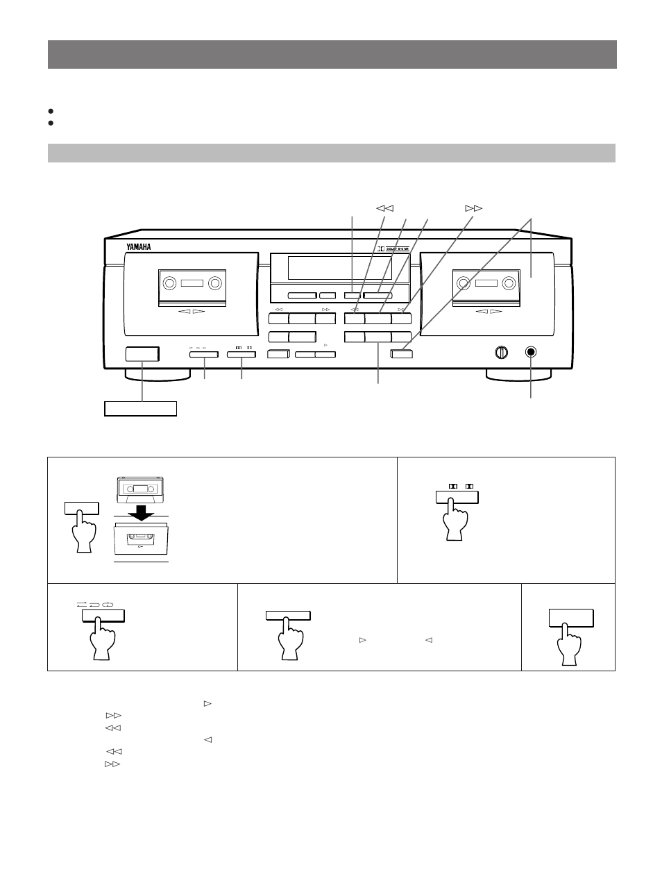 Playback, Basic operation, Playback (common to decks a and b) | Basic operation - to play back a cassette tape | Yamaha K-902 User Manual | Page 6 / 18