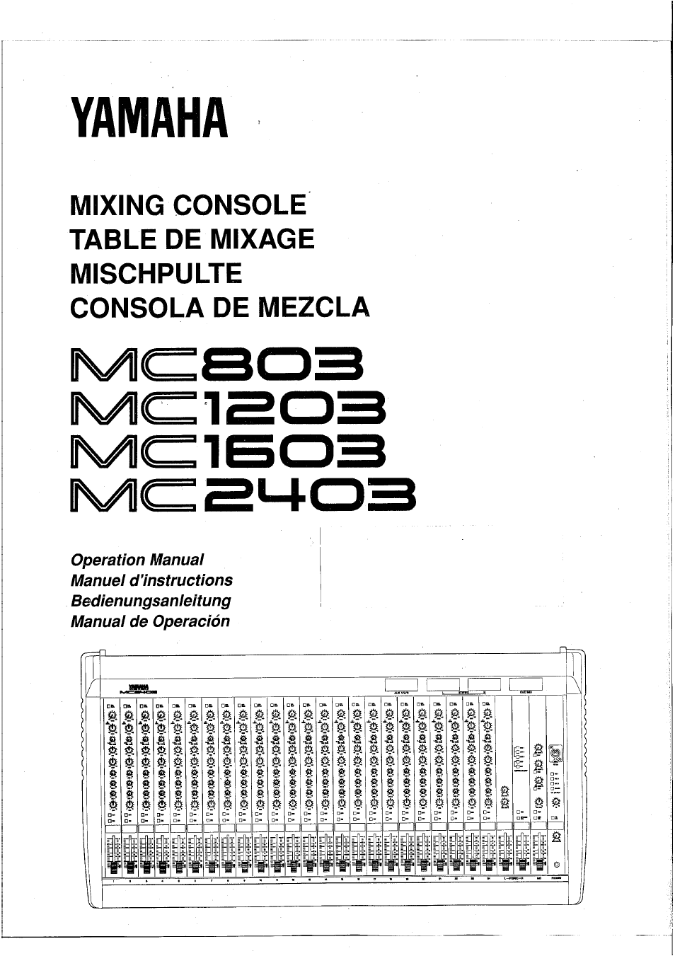 Yamaha MC2403 User Manual | 61 pages