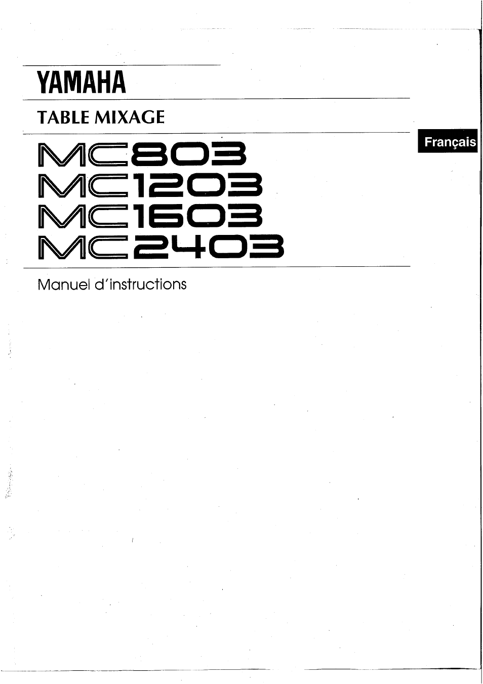 Yamaha | Yamaha MC2403 User Manual | Page 16 / 61