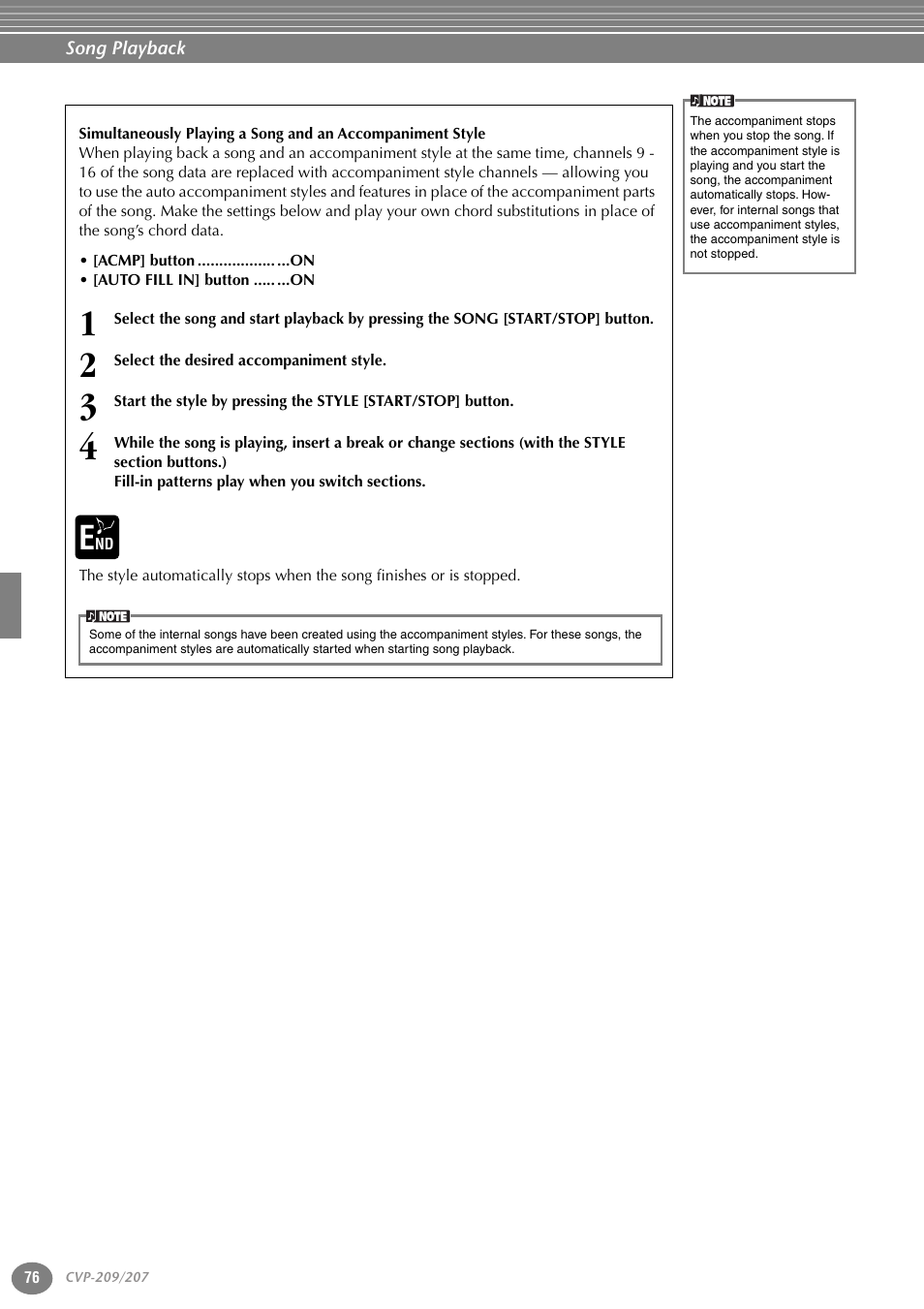 Yamaha CVP-207  EN User Manual | Page 76 / 176