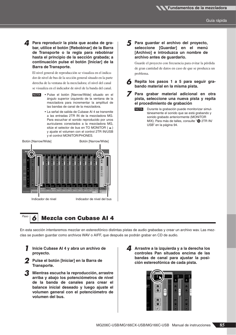 Mezcla con cubase ai 4 | Yamaha MG166C-USB User Manual | Page 13 / 37