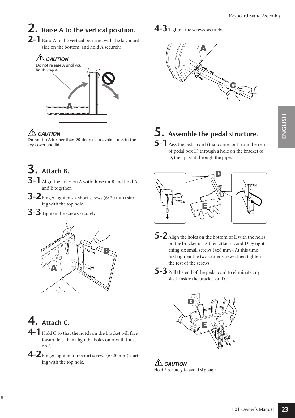 Yamaha H01 User Manual | Page 23 / 30