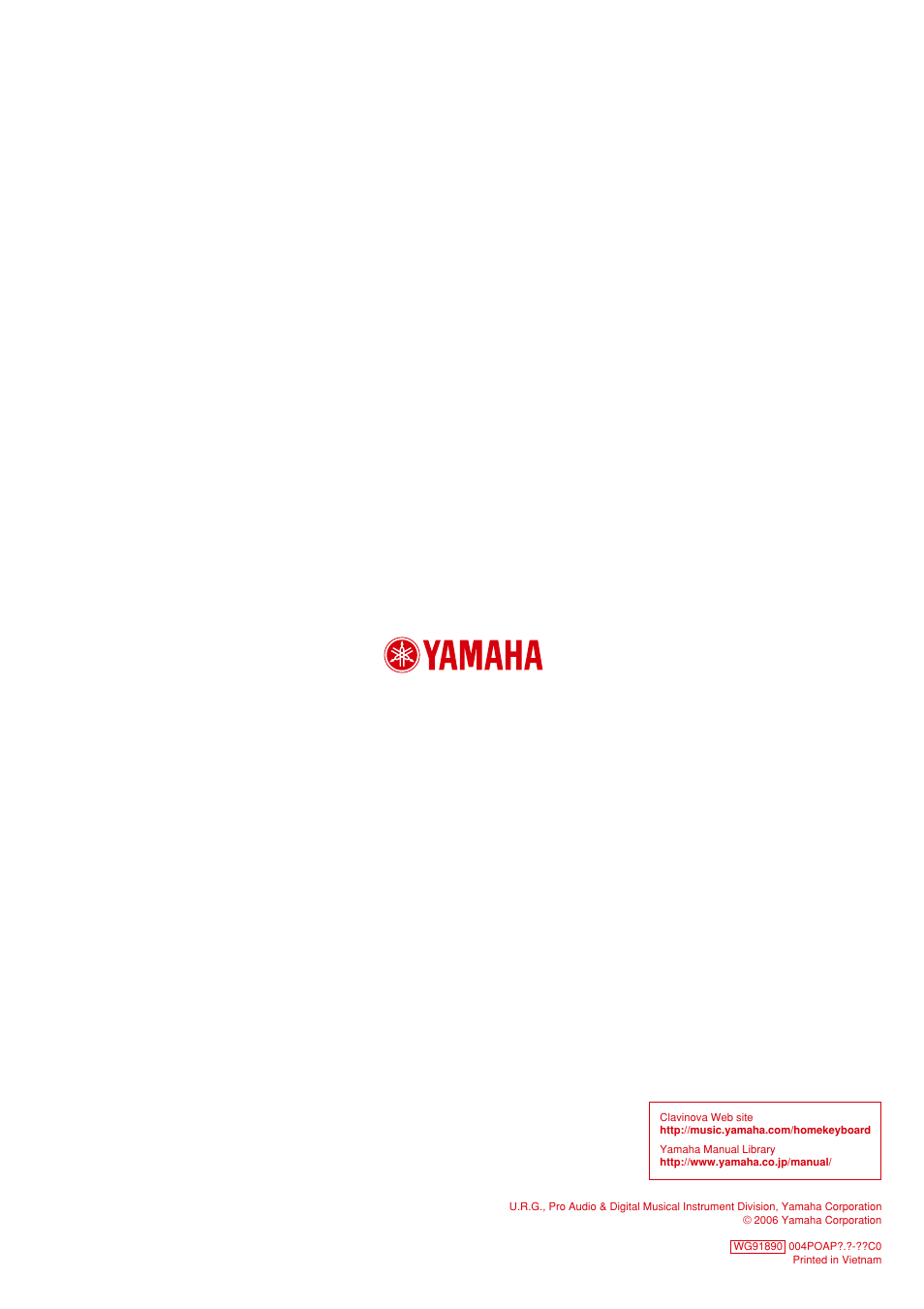 Yamaha H01 User Manual | Page 30 / 30