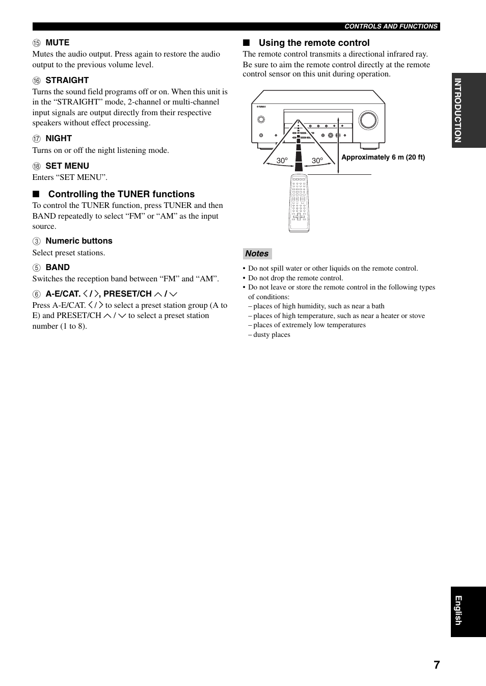 Yamaha RX-V359 User Manual | Page 11 / 74